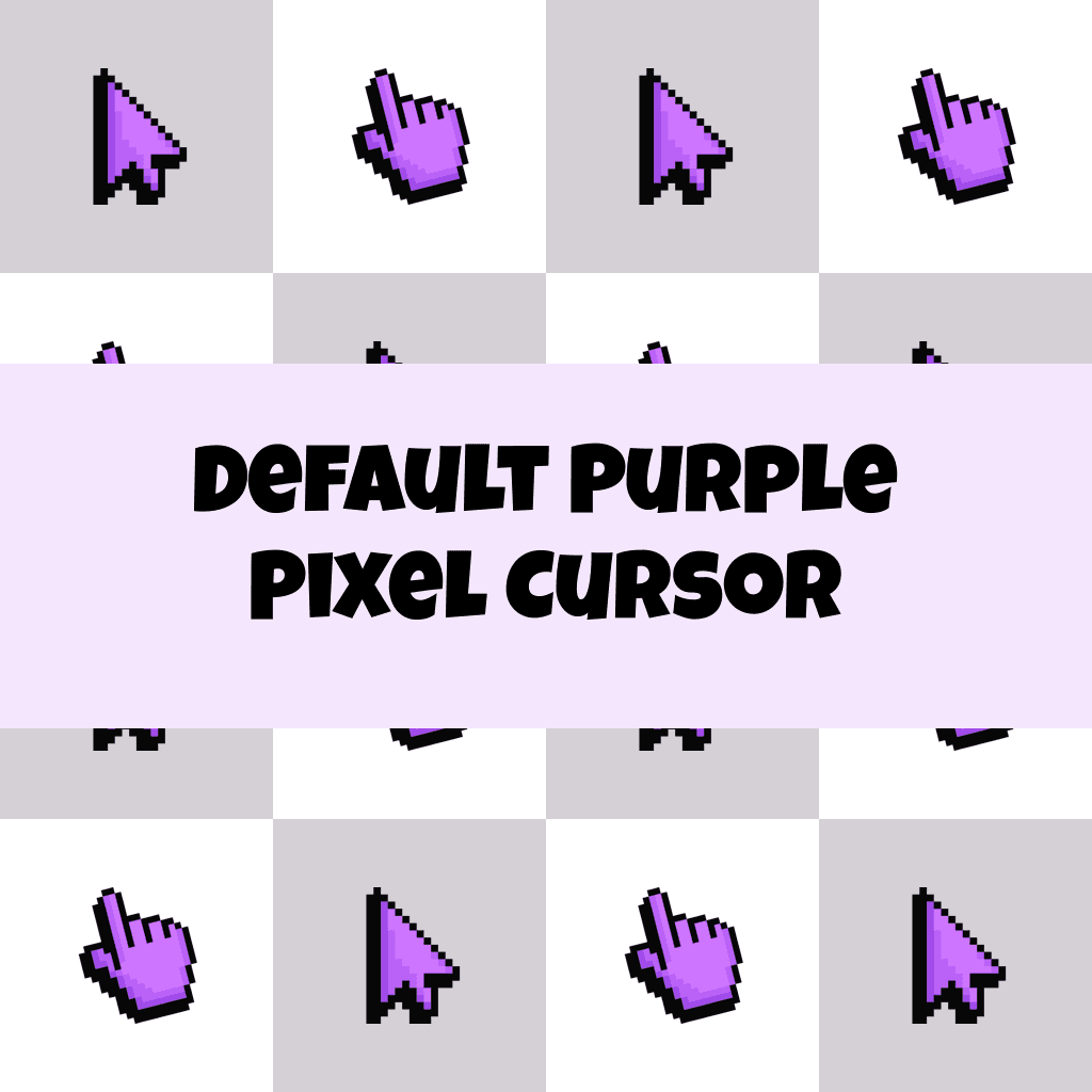 Preview Default Purple Pixel cursor custom cursor pack